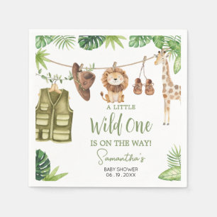 Tropical Safari Jungle Animals Baby Shower Napkins