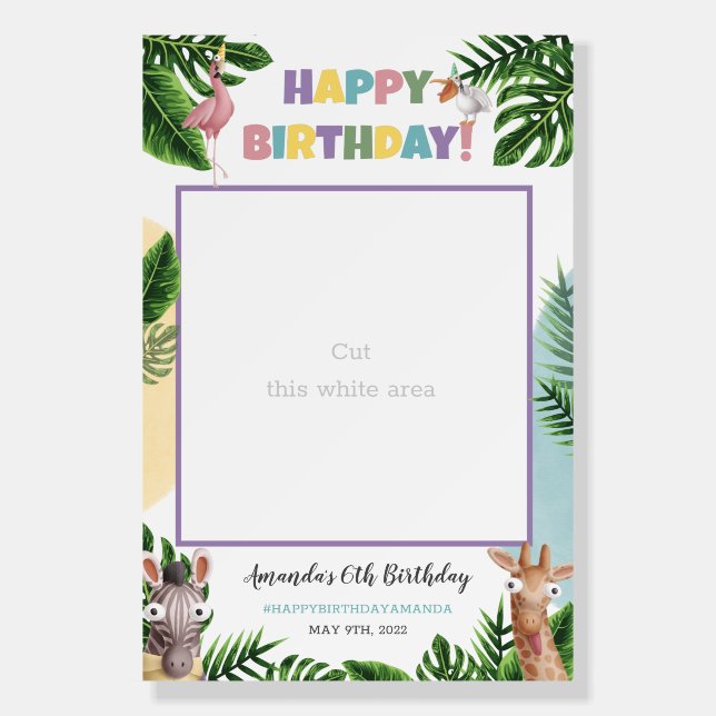 Tropical Safari Photo Prop Frame Foam Board (Front)