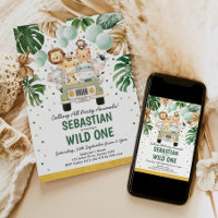 Tropical Safari Wild One Jungle Animals Birthday