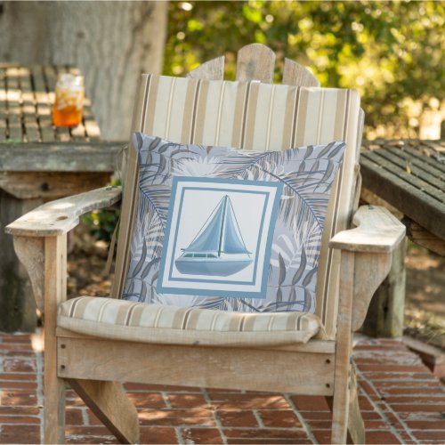 Tropical Sail Outdoor Pillow