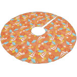 Tropical Sailboat Pattern Brushed Polyester Tree Skirt