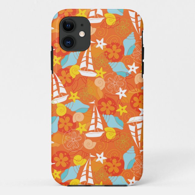 Tropical Sailboat Pattern Case-Mate iPhone Case (Back)
