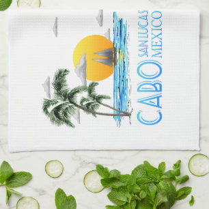 Tropical Sailing Cabo San Lucas Mexico Kitchen Towel