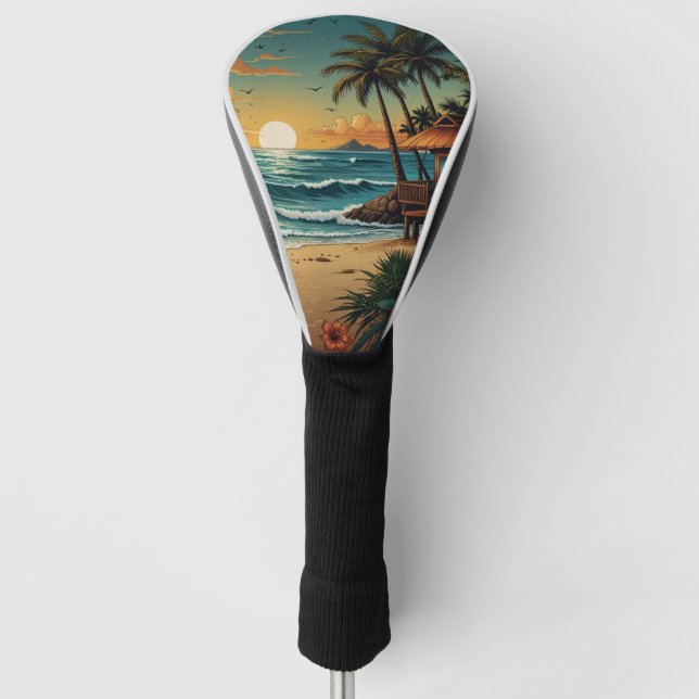 Tropical Sailor Jerry Tattoo Art T-Shirt Collectio Golf Head Cover (Front)