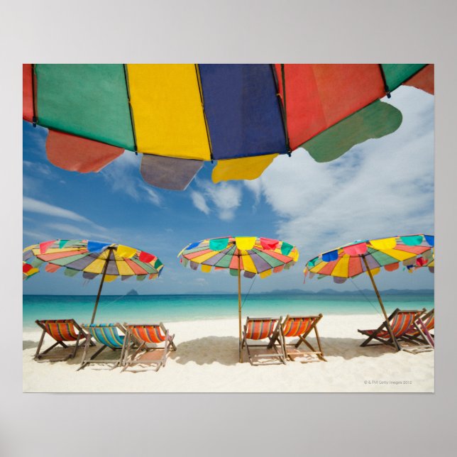 Tropical sand beach and turquoise sea. 2 poster (Front)