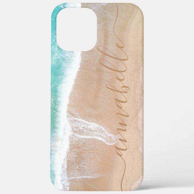 tropical sand beach ocean meditation personalized Case-Mate iPhone case (Back)