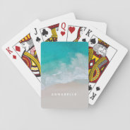 Tropical Sand Beach Ocean Sunny Waves Modern  Playing Cards at Zazzle