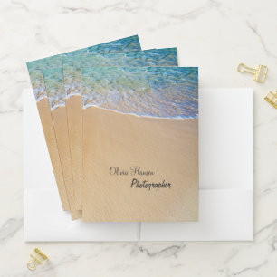 Tropical Sand Beach Pocket Folder