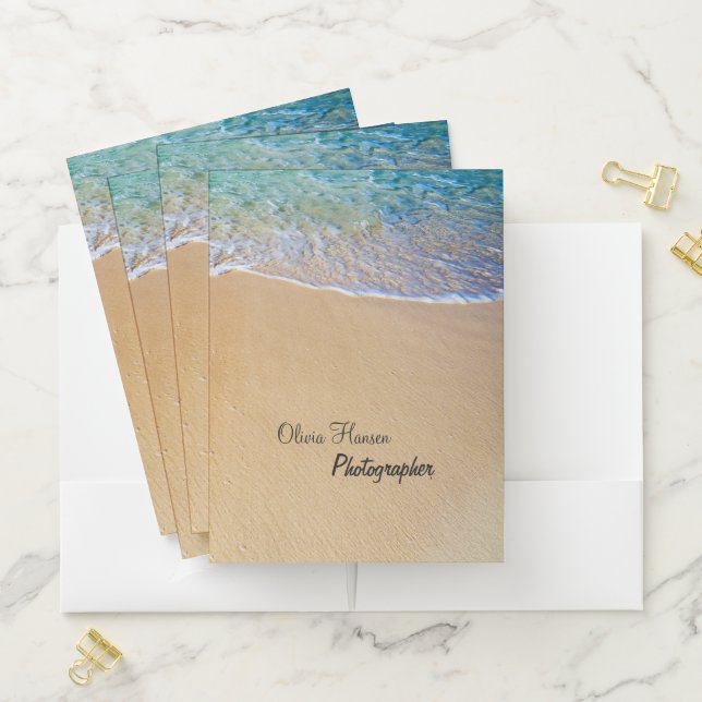 Tropical Sand Beach Pocket Folder (In Situ)