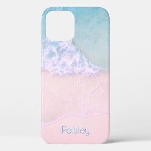 Tropical Sand Beach with Turquoise Sea Monogram iPhone 12 Pro Case