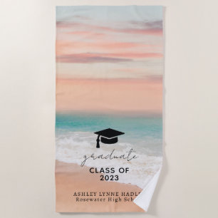 Tropical Sand Ocean Graduate Beach Towel