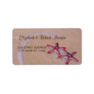 Tropical Sand,Red Starfish Label