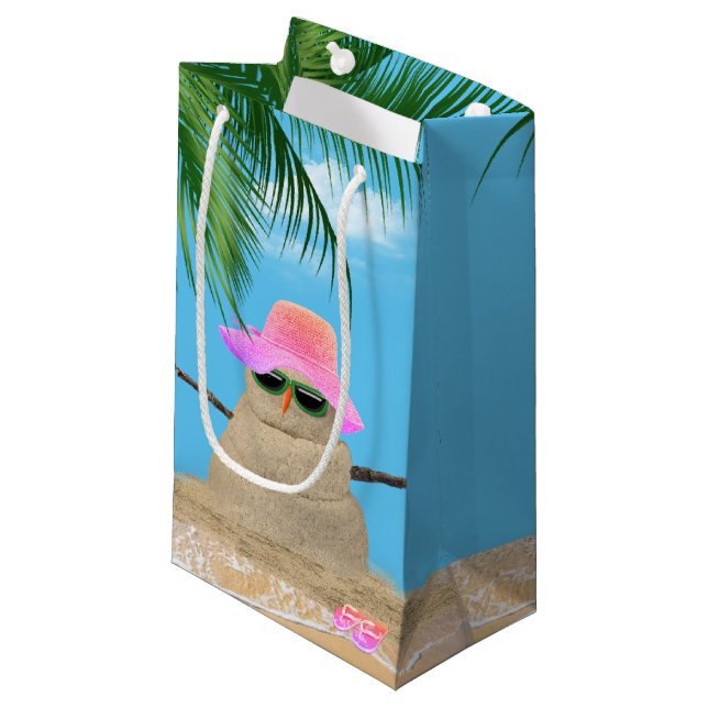 Tropical Sandman With Flip-Flops Small Gift Bag (Front Angled)