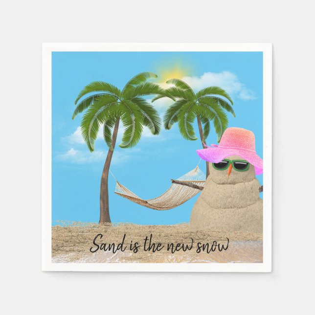 Tropical Sandman With Hammock  Napkins (Front)