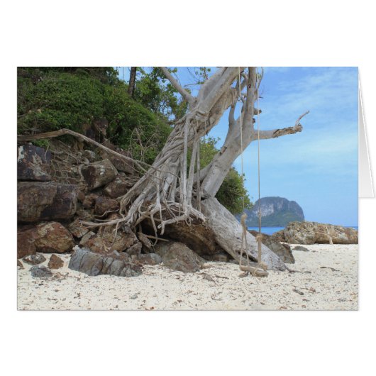 Tropical sandy beach cards (Front Horizontal)