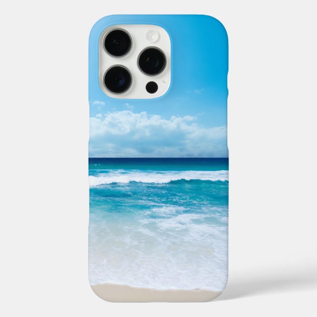 Tropical Sandy Beach Modern Case-Mate iPhone Case (Back)