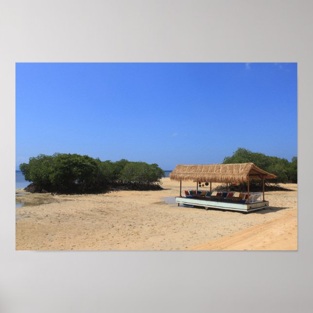 Tropical sandy beach poster (Front)