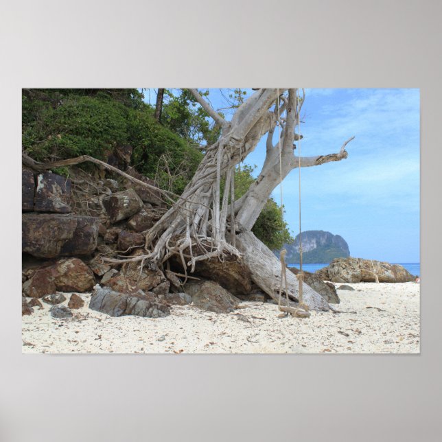 Tropical sandy beach poster (Front)