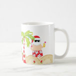 Tropical Santa Beach Christmas Mug<br><div class="desc">Tropical Santa Beach Christmas Mug Graphics provided by http://jwillustrations.com/</div>