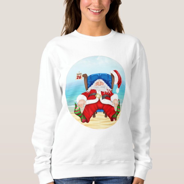 Tropical Santa Christmas Sweatshirt or t-shirt (Front)