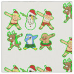 tropical santa claus vacation christmas fabric