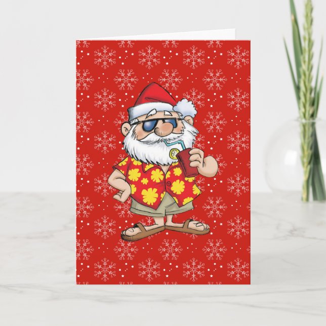TROPICAL SANTA HOLIDAY CARD (Front)
