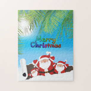 tropical Santa Jigsaw Puzzle