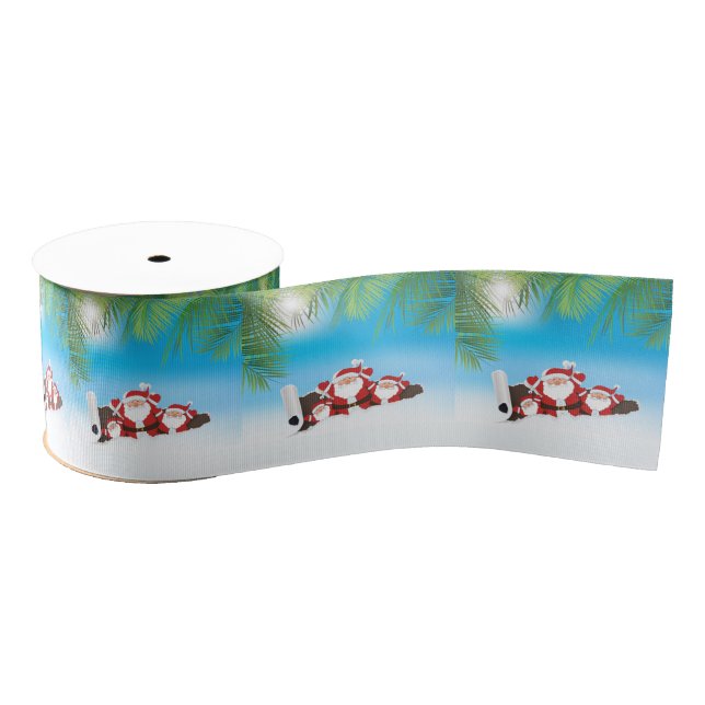 Tropical Santa ribbon (Spool)