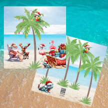 Tropical Santa & Rudolf Christmas In July Party