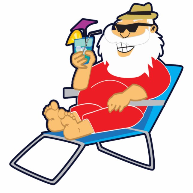 Tropical Santa Sculpture-5x7 3D Art Sculpture (Front)