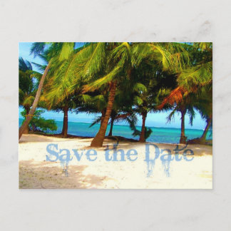 Tropical Save the Date Announcement Postcard