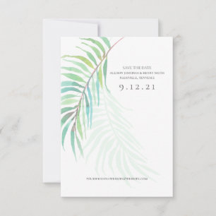 Tropical Save the Date Beach Wedding Photo Card