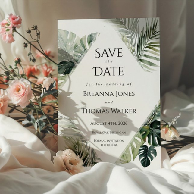 Tropical Save the Date – Destination Wedding Invitation (Creator Uploaded)