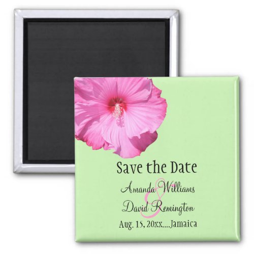 Tropical Save the Date green Magnet