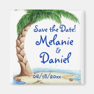 Tropical Save the Date! Magnet
