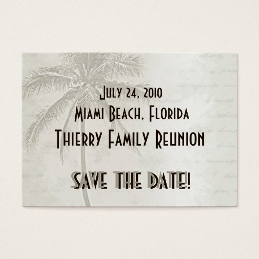 Tropical Save the Date (taupe) (Front)