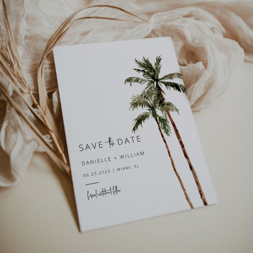 Tropical Save the Date Wedding Invitation