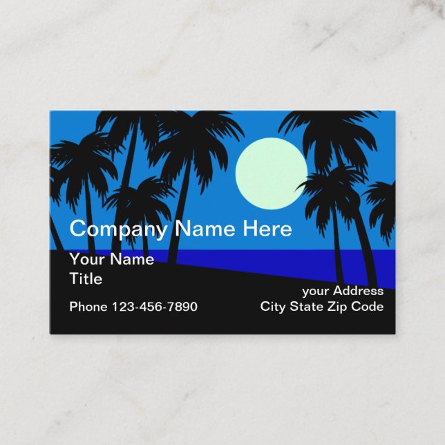 Tropical Scenic Business Card (Front)