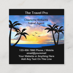 Tropical Scenic Travel Agent Expert Business Cards