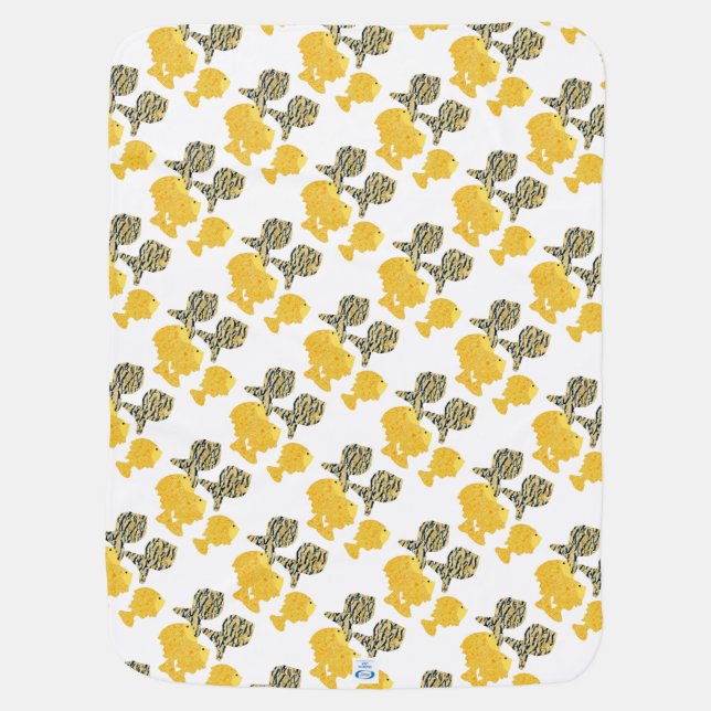 Tropical School Swaddle Blanket (Back)