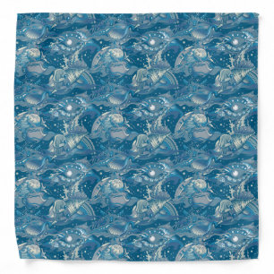 Tropical Sea Pattern Bandana