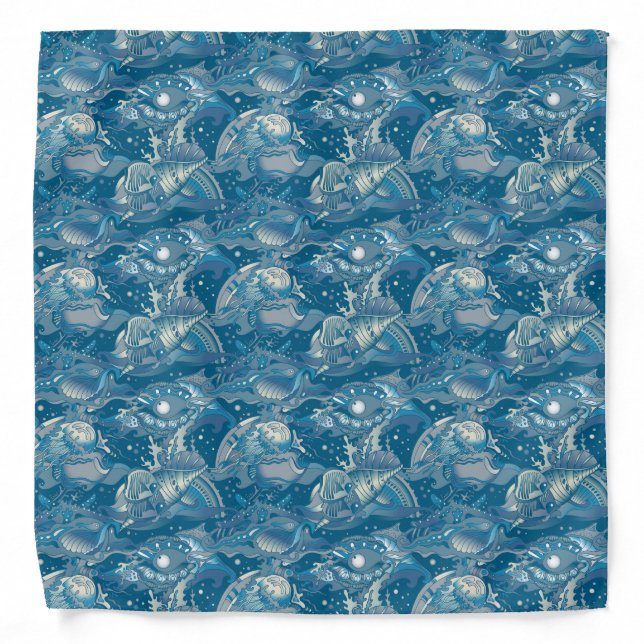 Tropical Sea Pattern Bandana (Front)