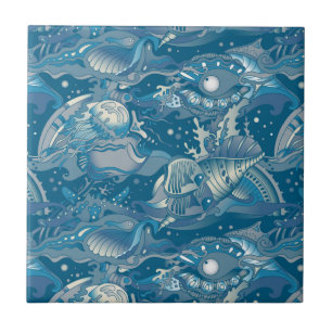 Tropical Sea Pattern Ceramic Tile