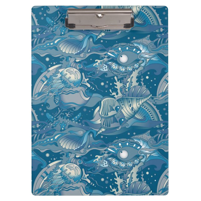 Tropical Sea Pattern Clipboard (Front)