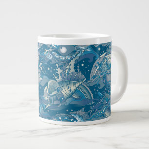 Tropical Sea Pattern Giant Coffee Mug