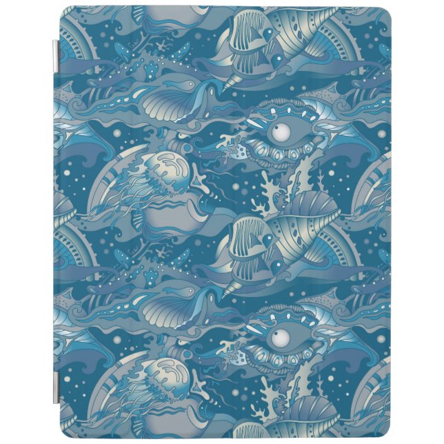 Tropical Sea Pattern iPad Smart Cover (Front)