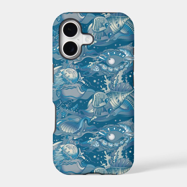 Tropical Sea Pattern Iphone Case (Back)