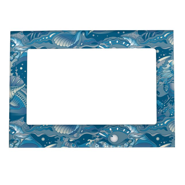 Tropical Sea Pattern Magnetic Photo Frame (Front)