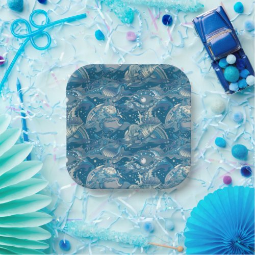 Tropical Sea Pattern Paper Plates