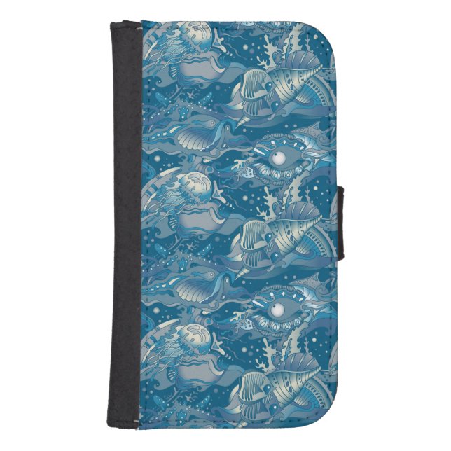 Tropical Sea Pattern Samsung Galaxy Wallet Case (Front)